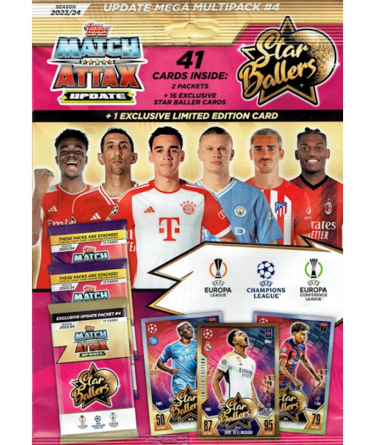 Topps Match Attax Champions League 2023/2024 Update Multipakk Star Ballers